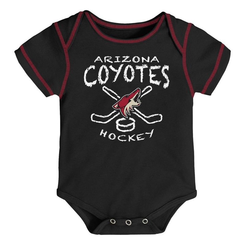 NHL Arizona Coyotes Baby Boys' Game Winner Bodysuit Set 3pk - 6-9M
