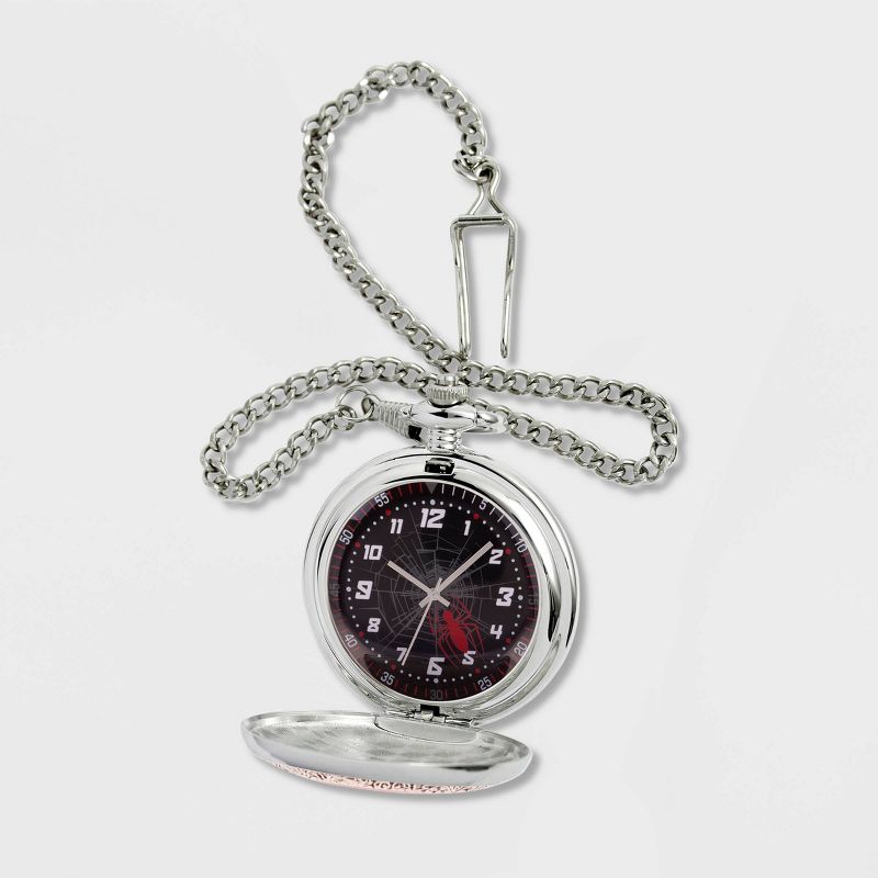 Men's Marvel Spider-Man Pocket Watch - Silver