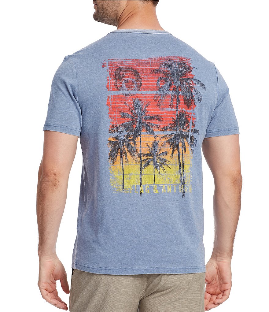 Flag And Anthem Short-Sleeve Palm Tree Sunset Graphic T-Shirt