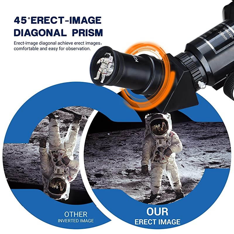 Telescope for Kids 70mm Refractor Telescope with Smartphone Adapter 516in Tripod Astronomical Telescopes for Astronomy Beginners Adults 3X Barlow Moon Filter Fully Coated Lens