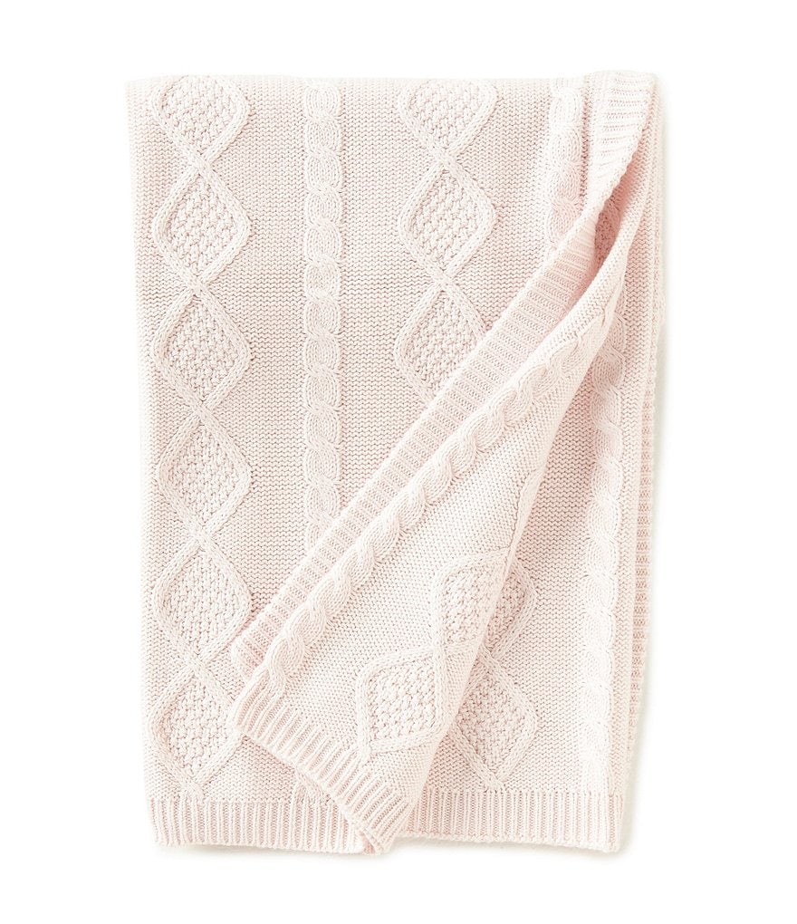 Edgehill Collection Baby Girls Cable-Knit Blanket