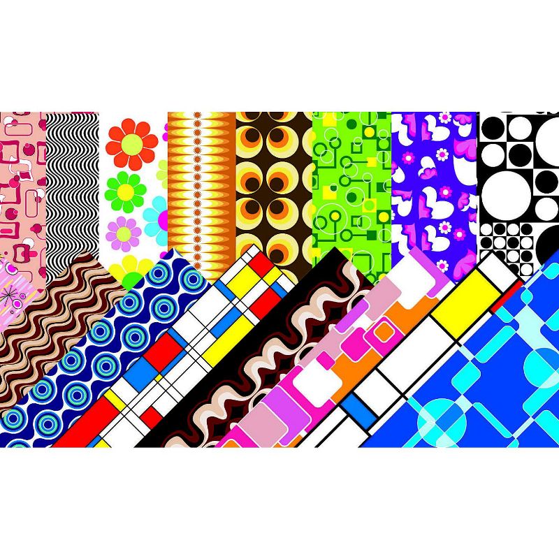 Roylco Retro Pop Paper, 8-1/2 x 11 Inches, Assorted Colors, 32 Sheets