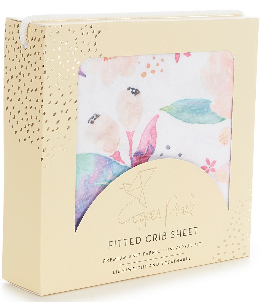 Copper Pearl Baby Girls Bloom Premium Crib Sheet