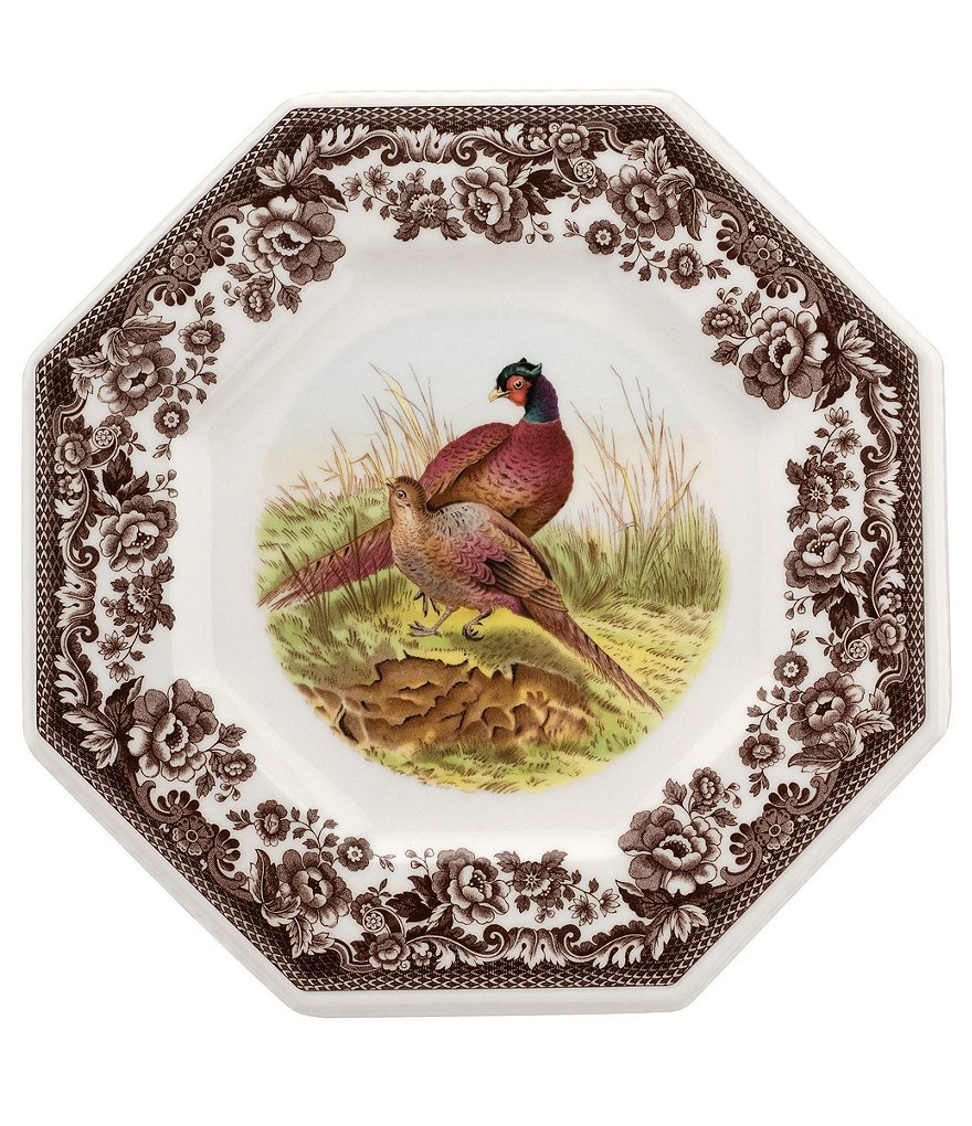 Spode Woodland Pheasant Octagonal Plate