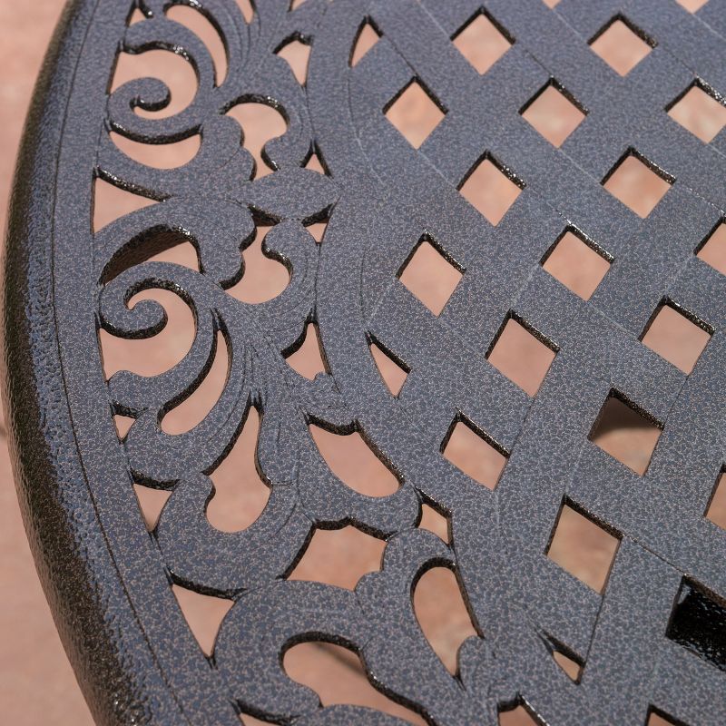 Renaissance Square Outdoor Patio Stacking Table - Gray - Vifah