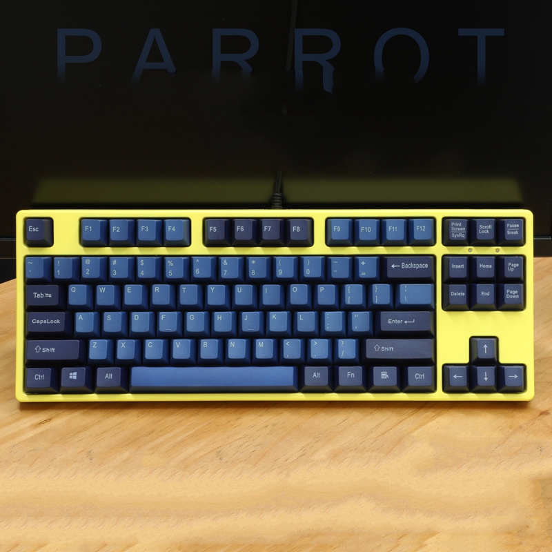 Royal Kludge RK987  N-key Rollover Ergonomic Design,Cool Exterior USB Wired PBT Keycaps White Backlit Keyboard for Gaming and Office - Black( RK Black Switch)