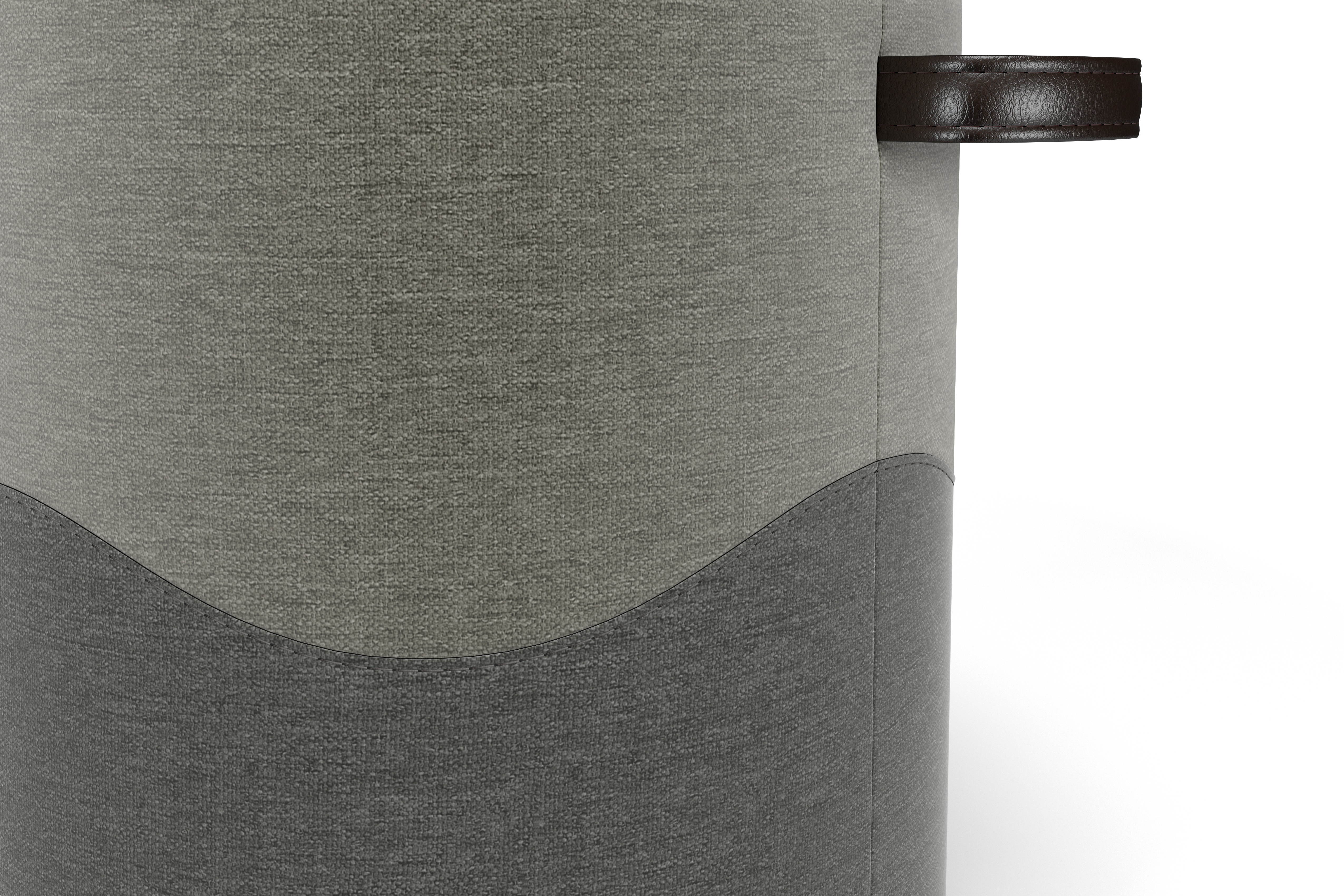 HON Basyx Cumulus Pouf Ottoman, Fabric Upholstered Office Stool, in Dual Tone Grey (BSX611YVA19)