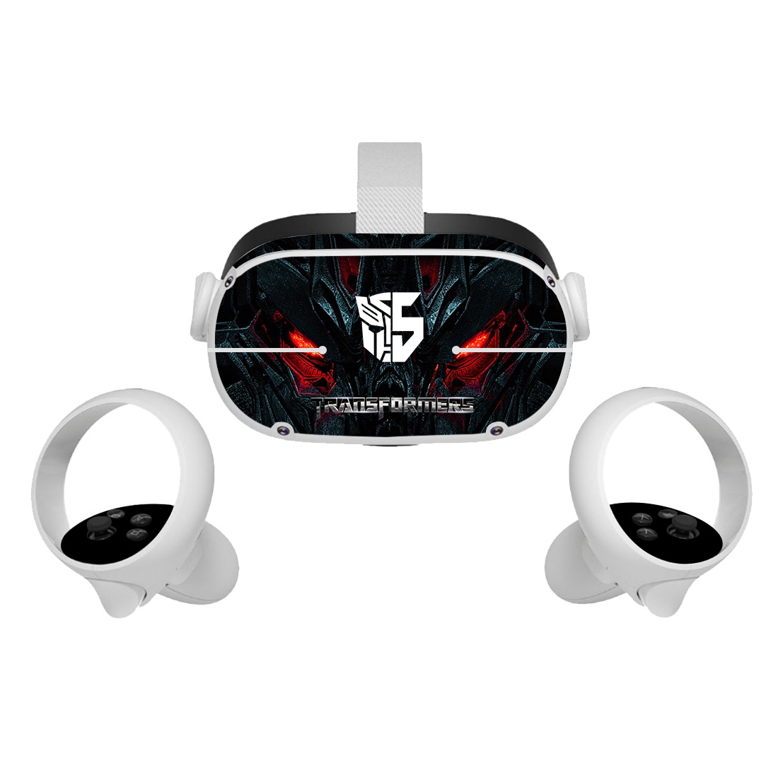 Amify Vinyl Skin Sticker for Oculus Quest 2 VR Headset Controller PVC Decals Cute Cartoon Wrap Cover for Oculus Quest 2 Accessories