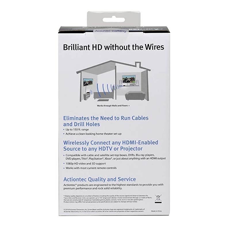 ScreenBeam (previously ) MyWirelessTV2 Wireless HD Transmitter & Receiver Extender &ndash; Wirelessly Connect HDMI-Enabled Media Device to HDTV or Projector Screen, Full HD 1080P, 150 Foot Range