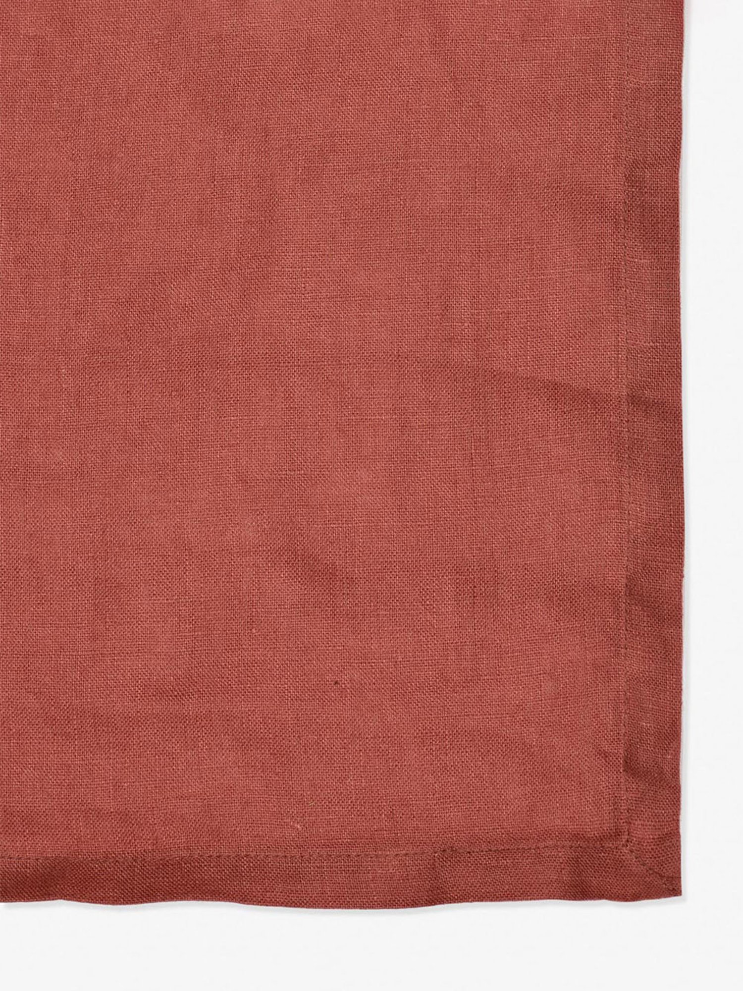 Fabindia Maroon Linen 90 TC Double Bed Sheet With Pillow Covers