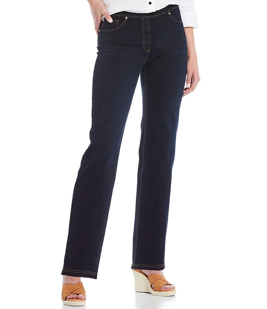 Slim Factor by Investments Classic Waist Denim Slim Straight Leg Jeans