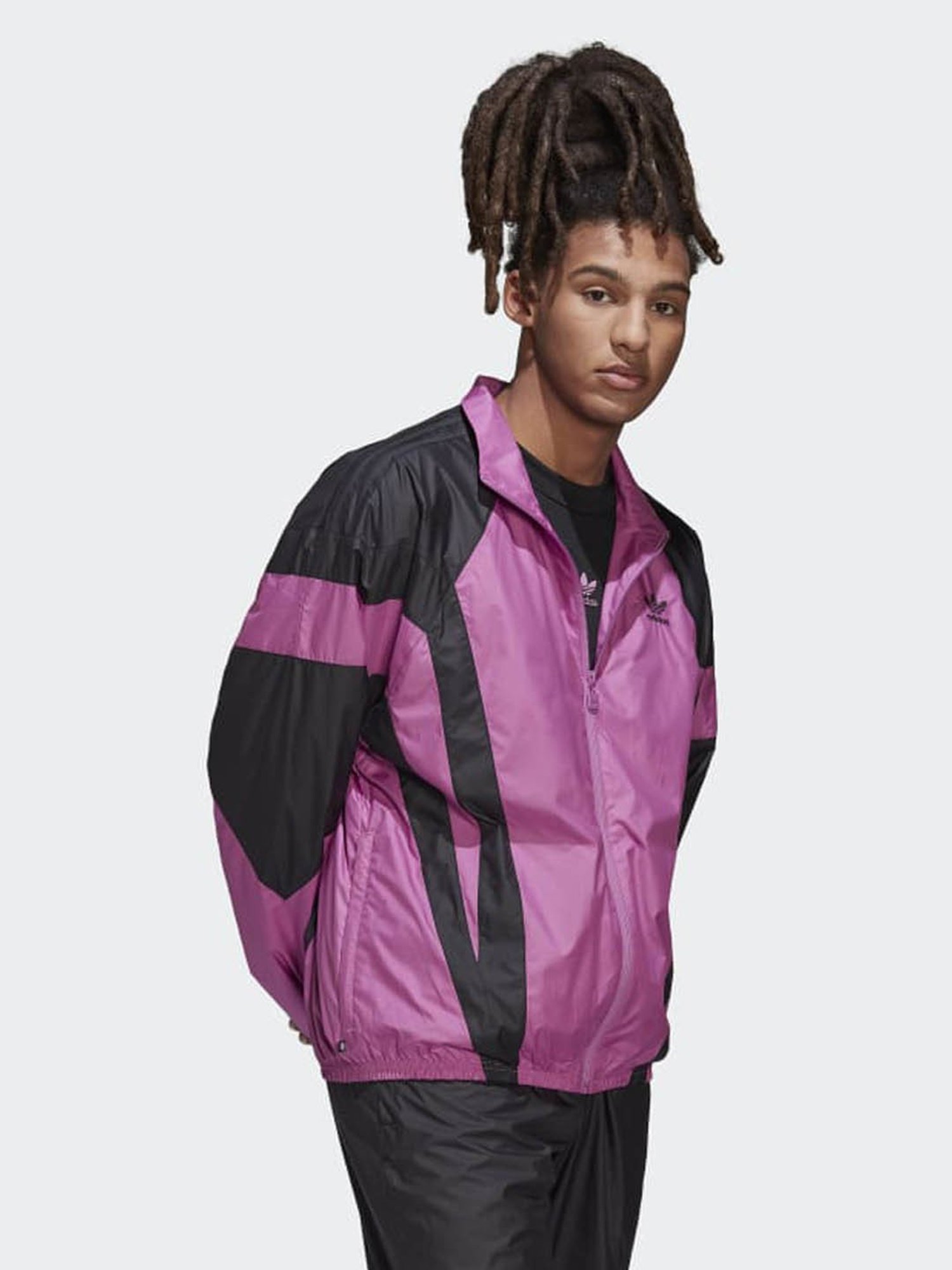 Adidas Originals Multicolored Loose Fit Colour Block Sports Jacket