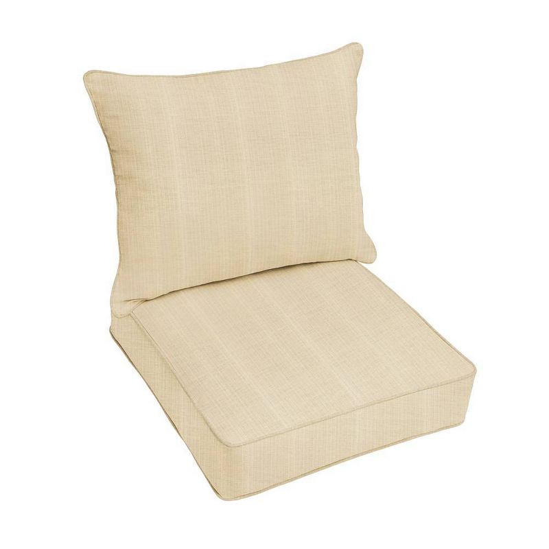 Sunbrella Textured Outdoor Seat Cushion Beige