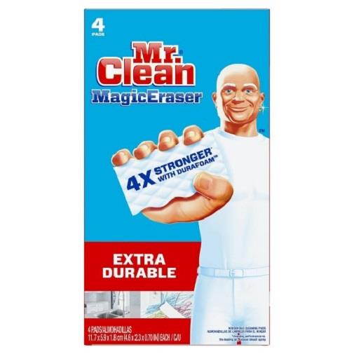 Mr. Clean Magic Eraser Extra Power 4 3/5" x 2 2/5" 4/Box 82038