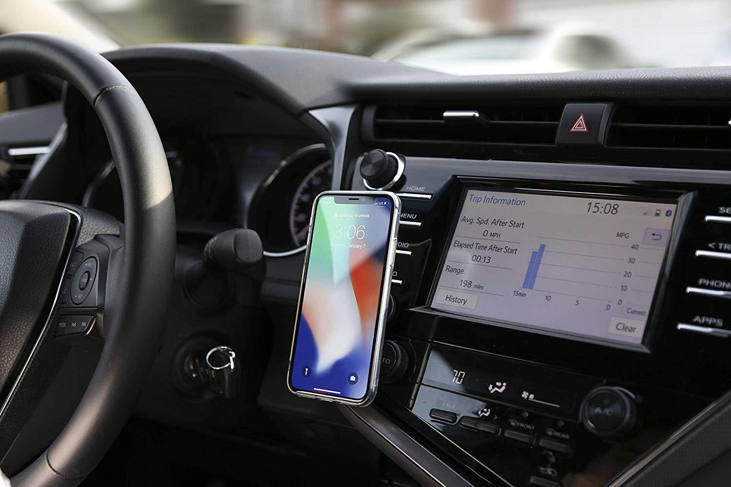 Obaska Magnetic Phone Car Mount, Universal Dashboard Phone Holder for Car Compatible with iPhone Xs Max XR X 8 7 6S 6 Plus Samsung Galaxy S9 S8 S7 S6 & All Smartphones