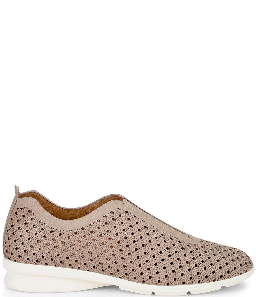 Comfortiva Perlace Perforated Leather Slip-On Sneakers