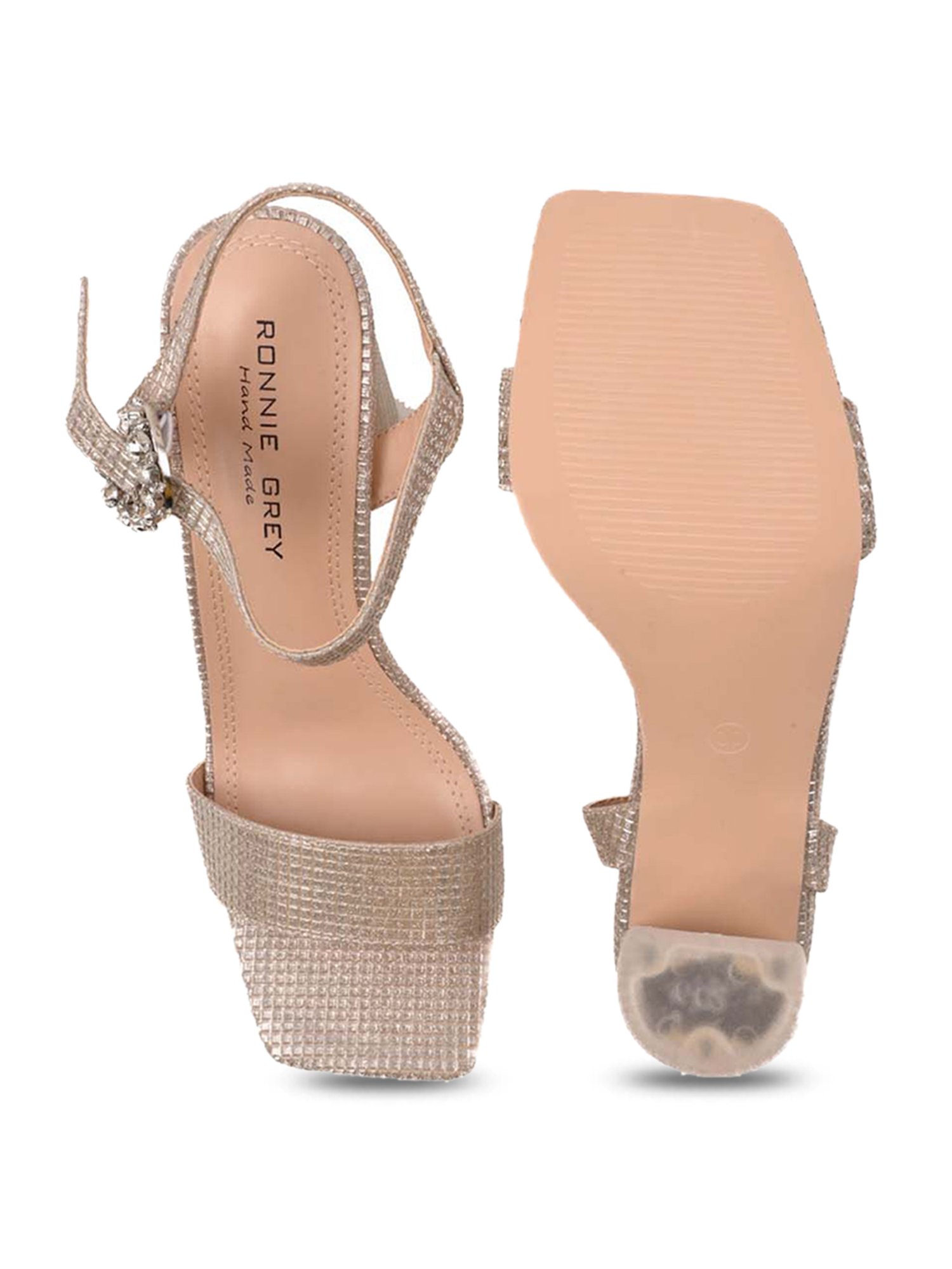 Ronnie Grey Women's Golden Ankle Strap Sandals