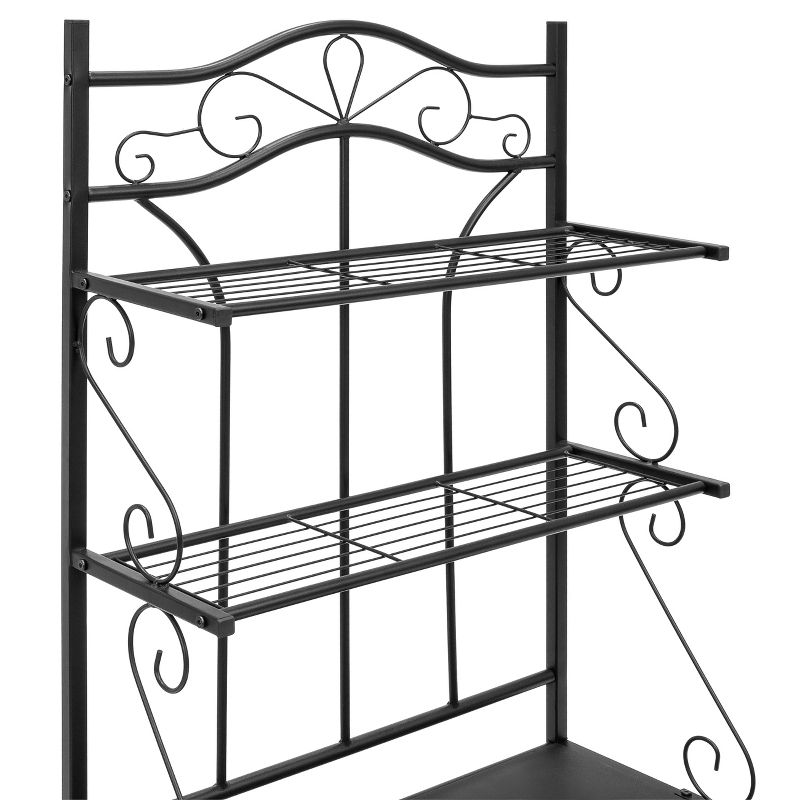 Best Choice Products Multiuse 5 Tier Black Metal Kitchen Bakers Rack