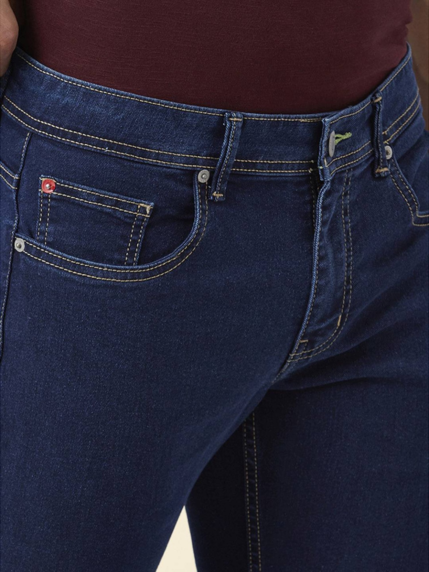 American Eagle Blue Cotton Regular Fit Jeans