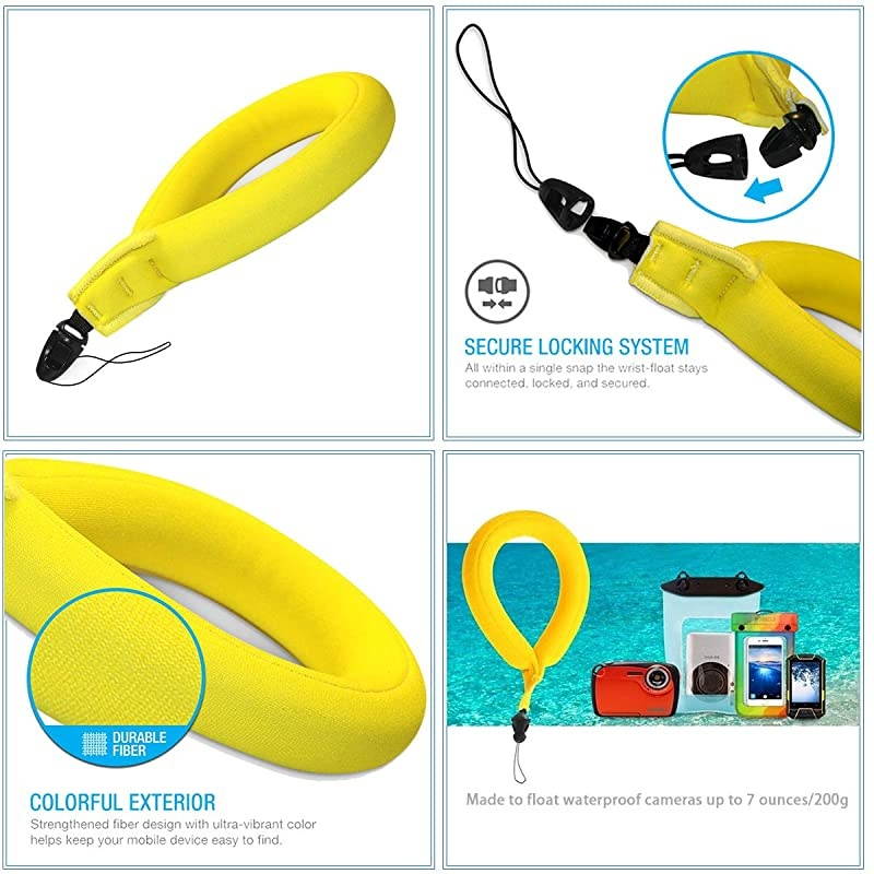 Camera Float + 19 Selfie Stick Waterproof Hand Grip Extension Portable Adjustable Monopod Pole for GoPro Hero 8 MAX 7 Black Silver White65 Black5S43