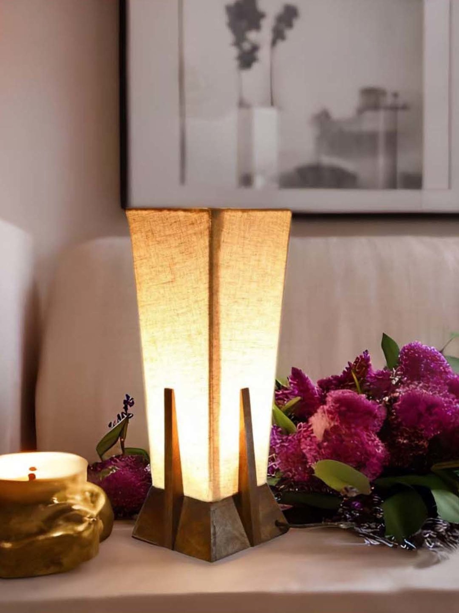 Possini Euro Design Modern Buffet Table Lamp Brushed Steel Tall Gourd White Drum Shade for Dining Room Bedroom Bedside