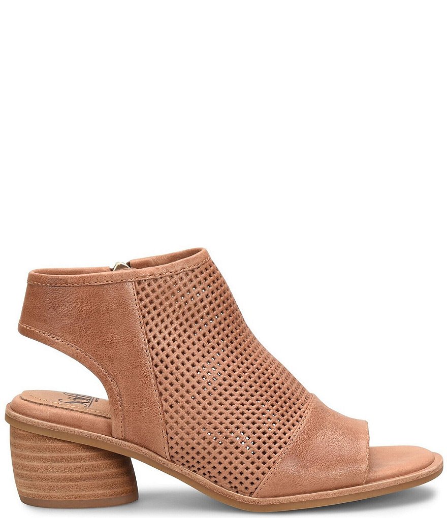 Sofft Coraline Leather Peep-Toe Sandals