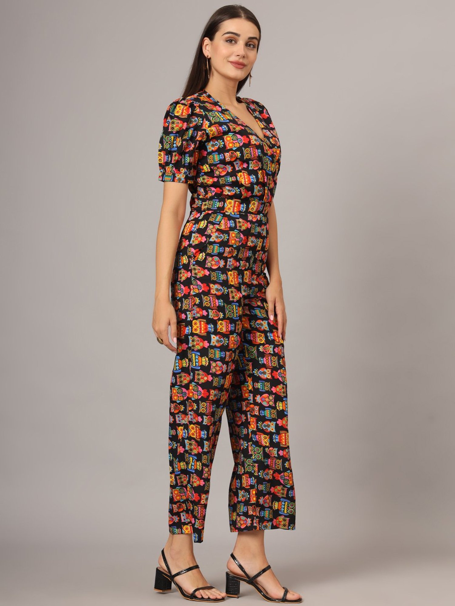 BRINNS Jet Black Printed Jumpsuit
