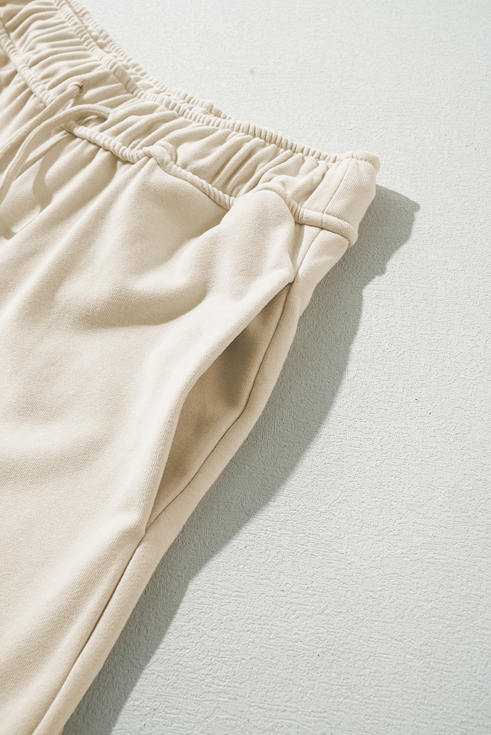 Apricot Solid Color Wide Leg Pants