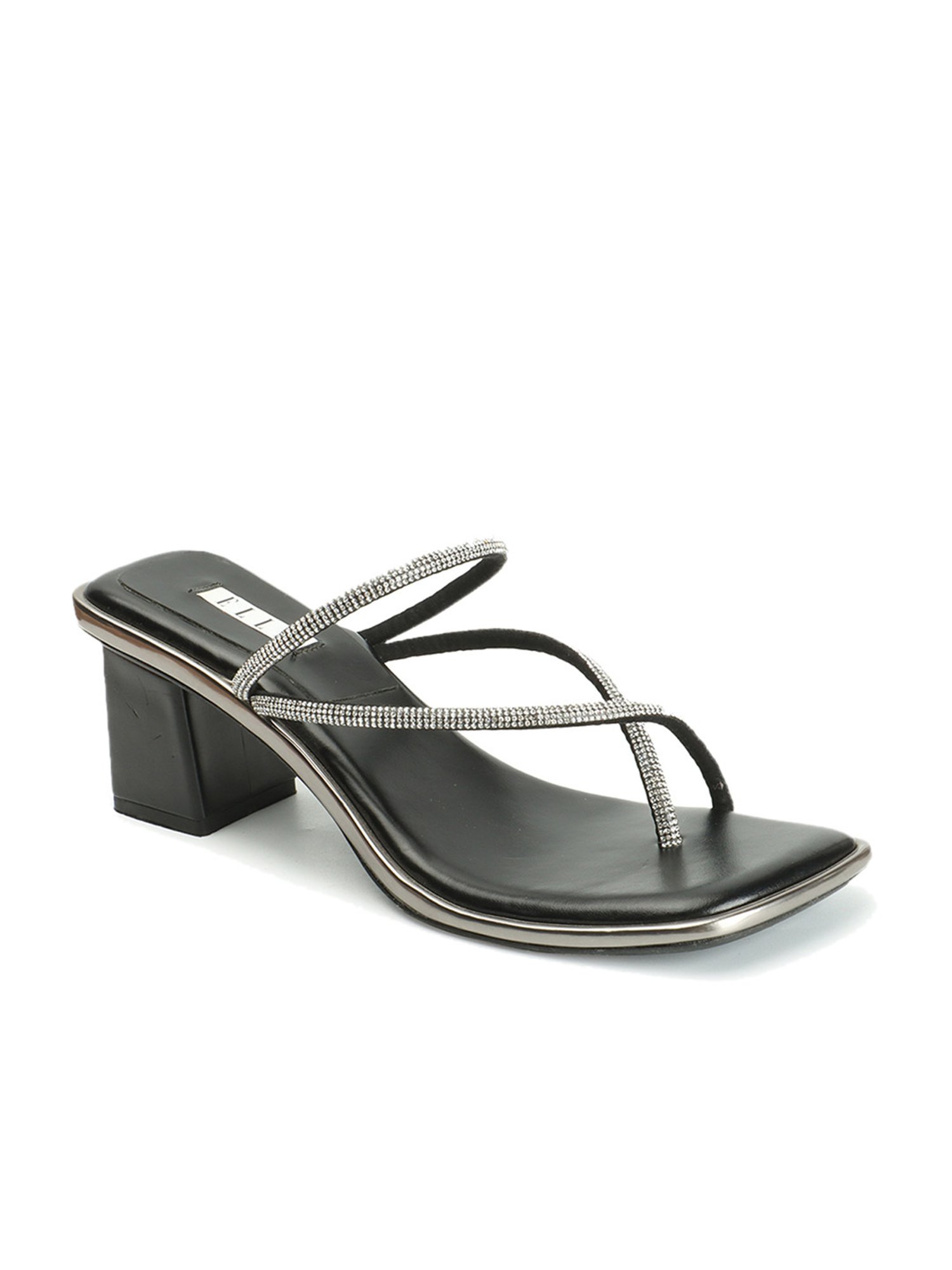 Elle Women's Black Toe Ring Sandals