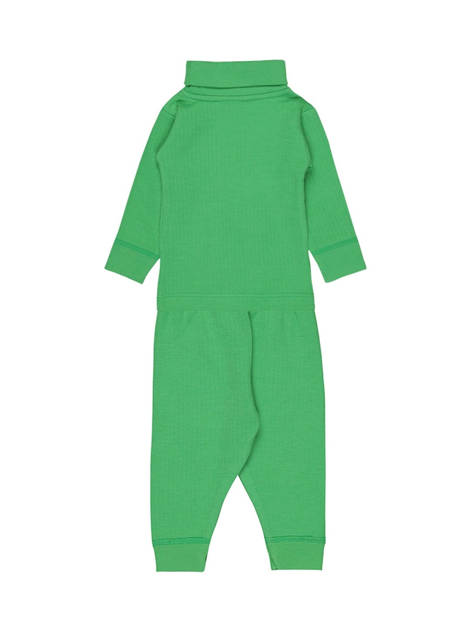 Bodycare Kids Green Solid Full Sleeves T-Shirt with Pants
