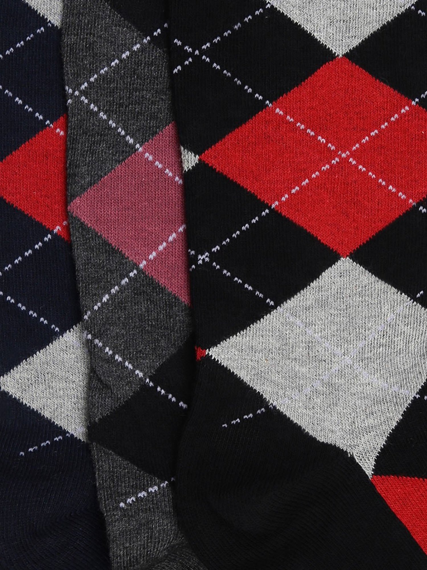 Sokker Multicolor Cotton Checks Socks - Set of 2