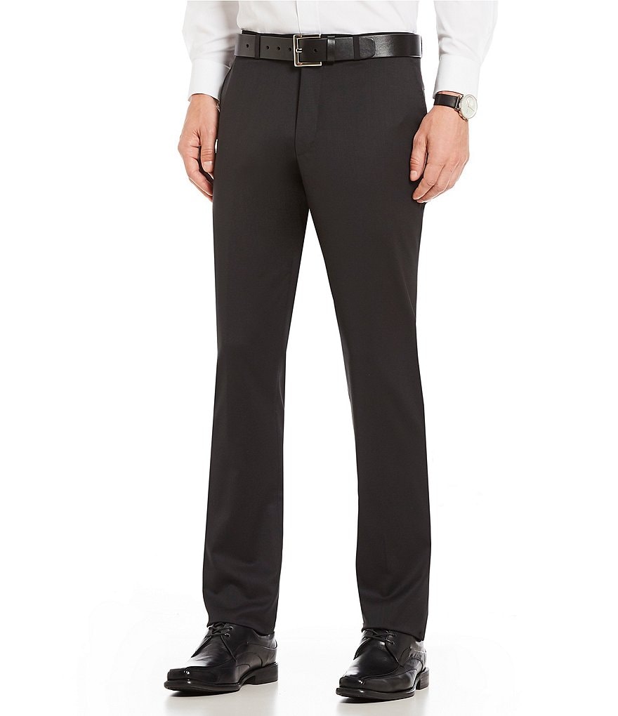 PN12 by Zanella Modern Fit Flat Front Solid Dress Pants