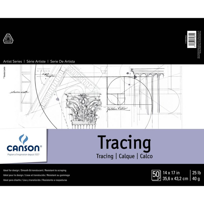Canson Artist Series Tracing Paper Pad 14"X17"-50 sheets