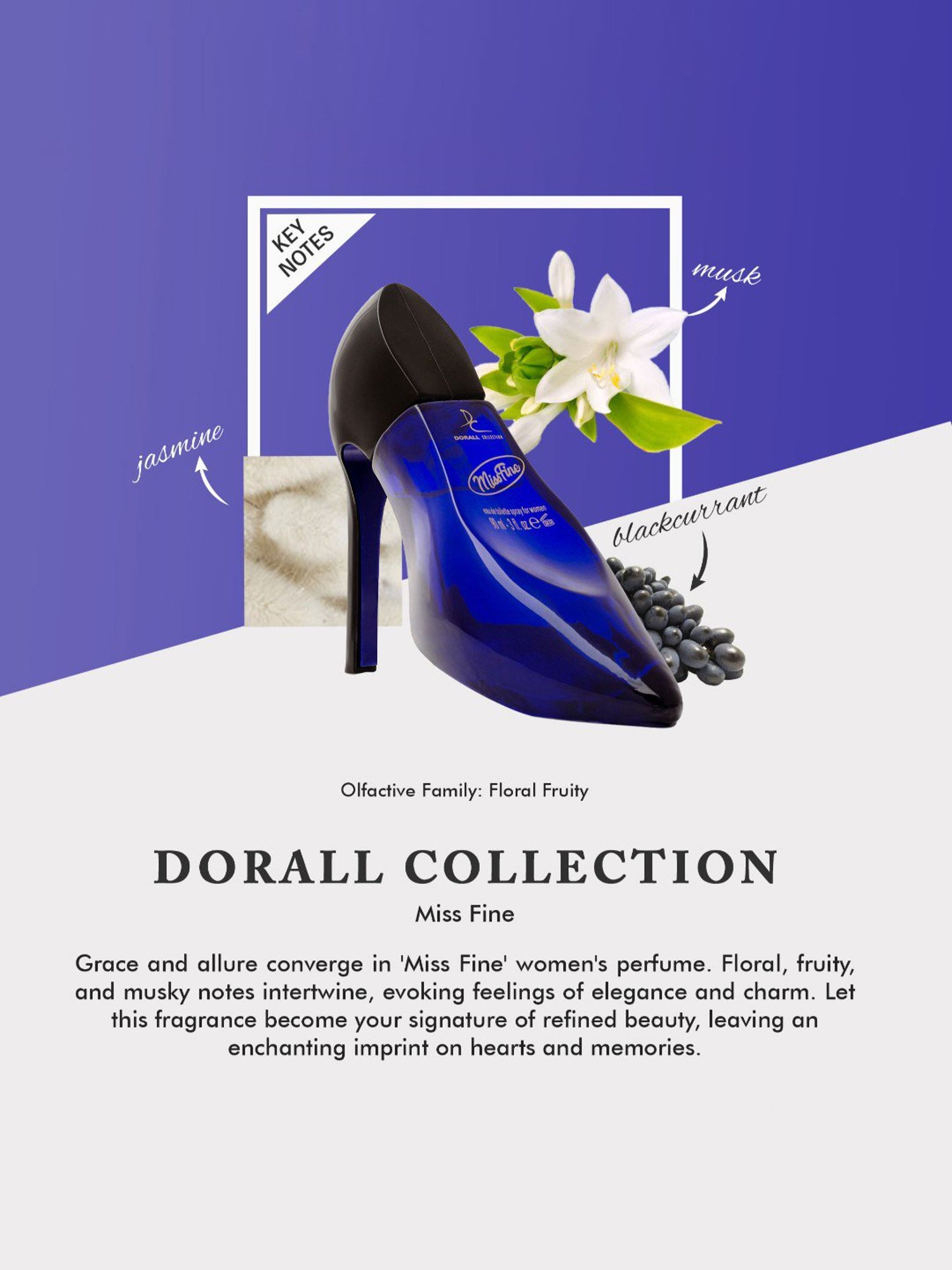 Dorall Collection Miss Fine Eau de Toilette for Women - 90 ml