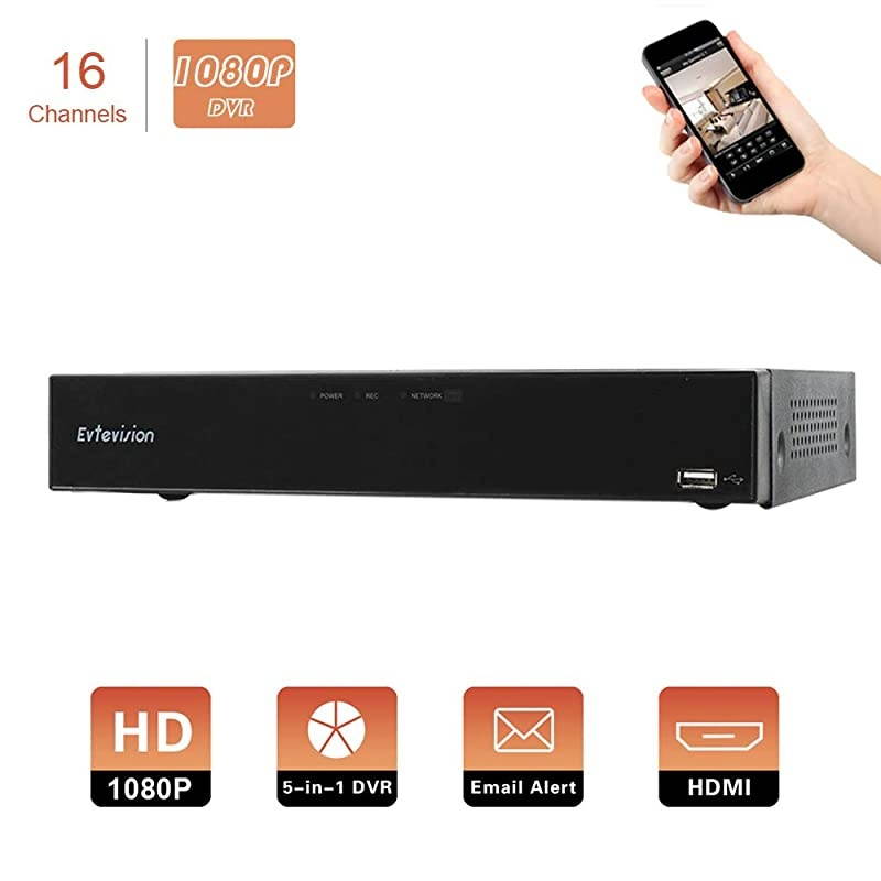 16CH AHDTVICVIAnalogIP 1080P 20MP Digital Video Recorder Realtime CCTV Security DVR Remote AccessQR ScanMotion DetectionAlarmFits 1080P AHDTVICVIIP Camera960H CameraNO HDD