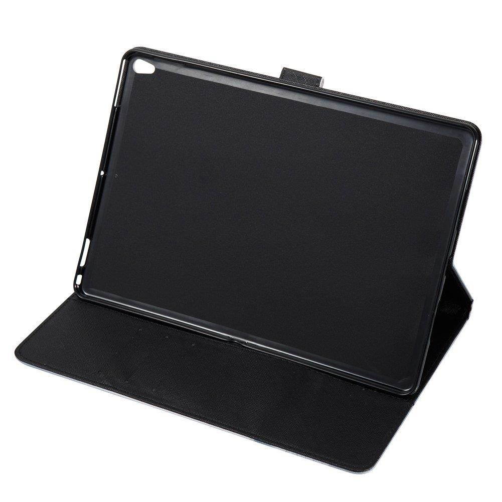 EIGIIS Pretty Cute Style Premium Leather Multi-Functional Case With Card Slots Wallet Cove For Apple Ipad Pro 10.5" 2017 (Black Eyes)