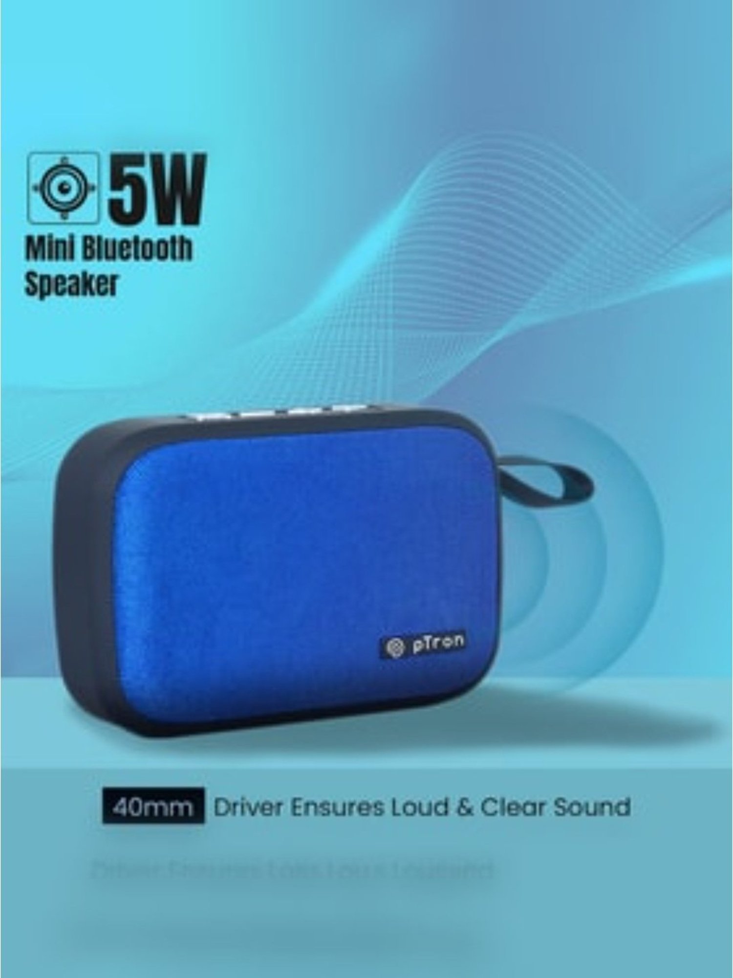 PTron Newly Launched Musicbot Lite 5W Mini Bluetooth Speaker with 6Hrs Playtime (Blue)