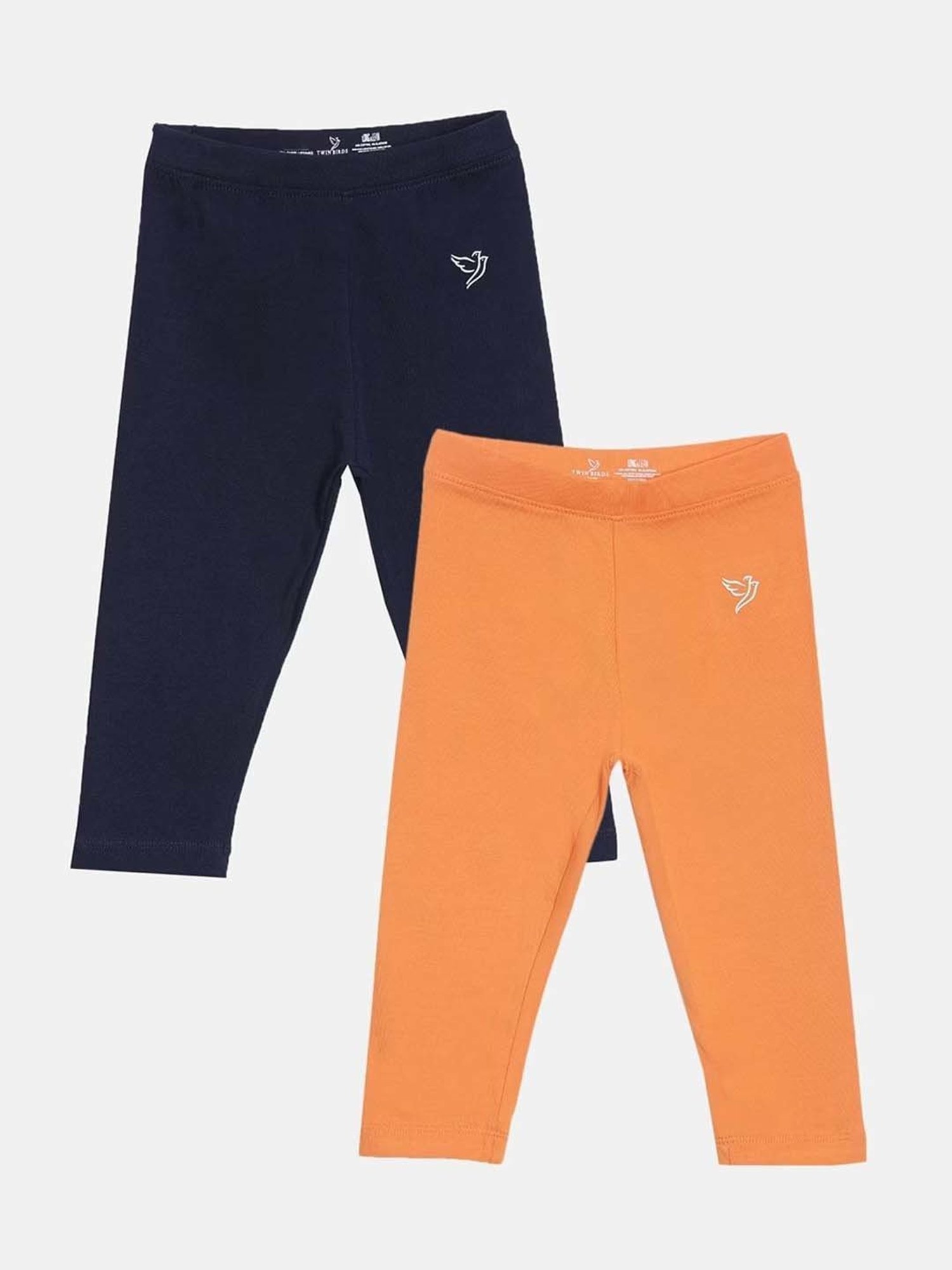 Pantaloons Junior Pink Cotton Embellished Leggings