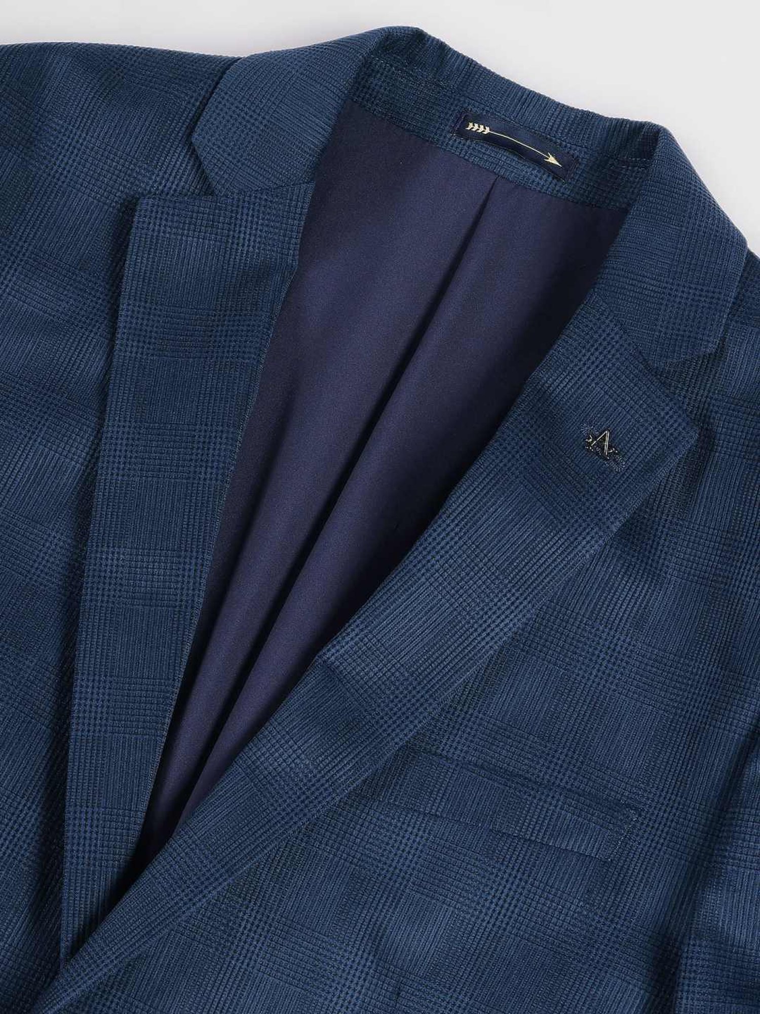Arrow Blue Slim Fit Checks Blazer