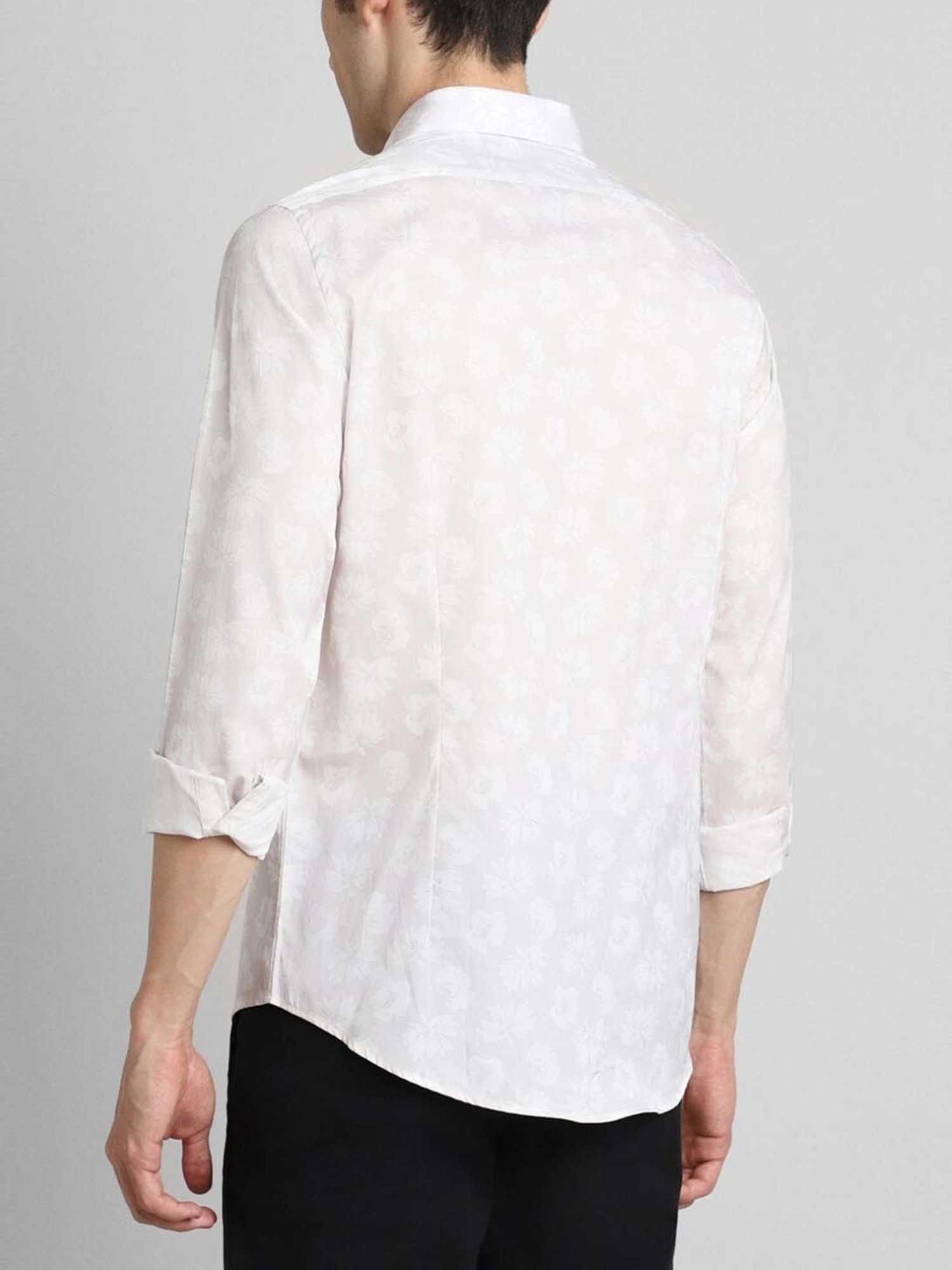 Simon Carter London Pink Printed Slim Fit Shirt