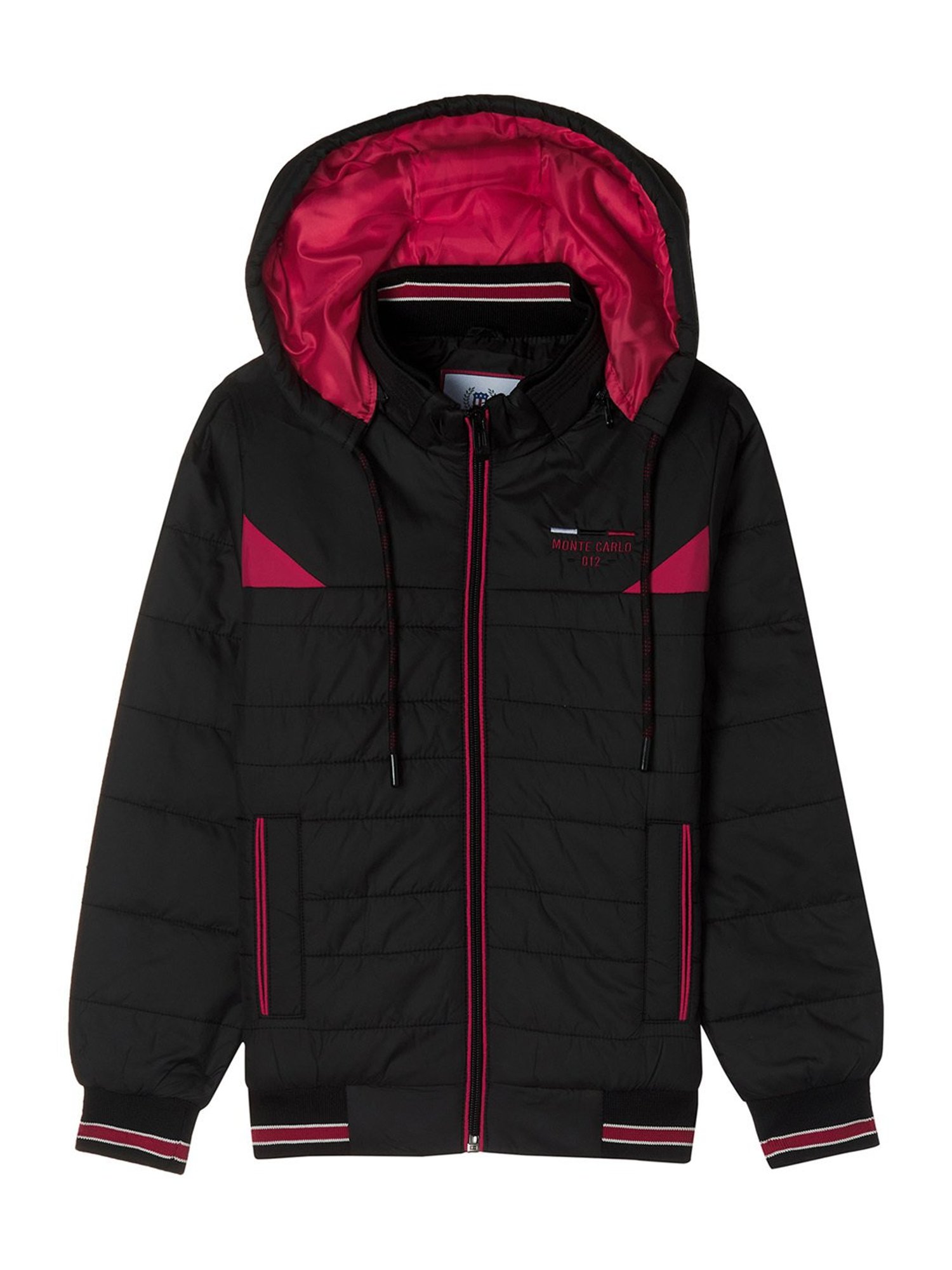 Monte Carlo Kids Black Regular Fit Full Sleeves Jacket