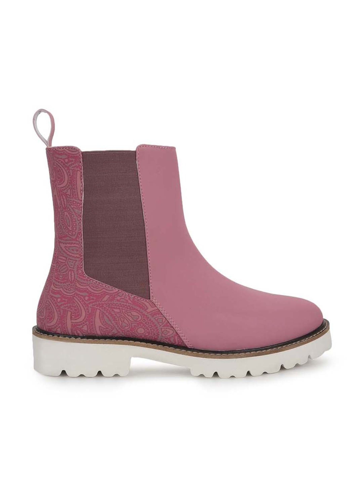 Yoho Women's Pink Chelsea Boots