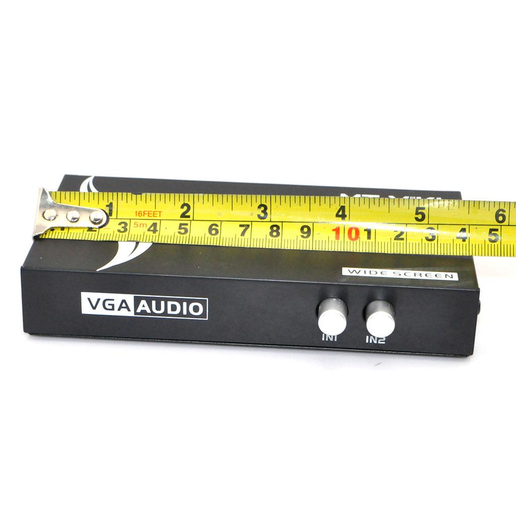 iKKEGOL 2 Port VGA  Audio Video Switch 2x1 SVGA Switcher Box 2 IN 1 OUT PC Monitor LCD TFT Sharing