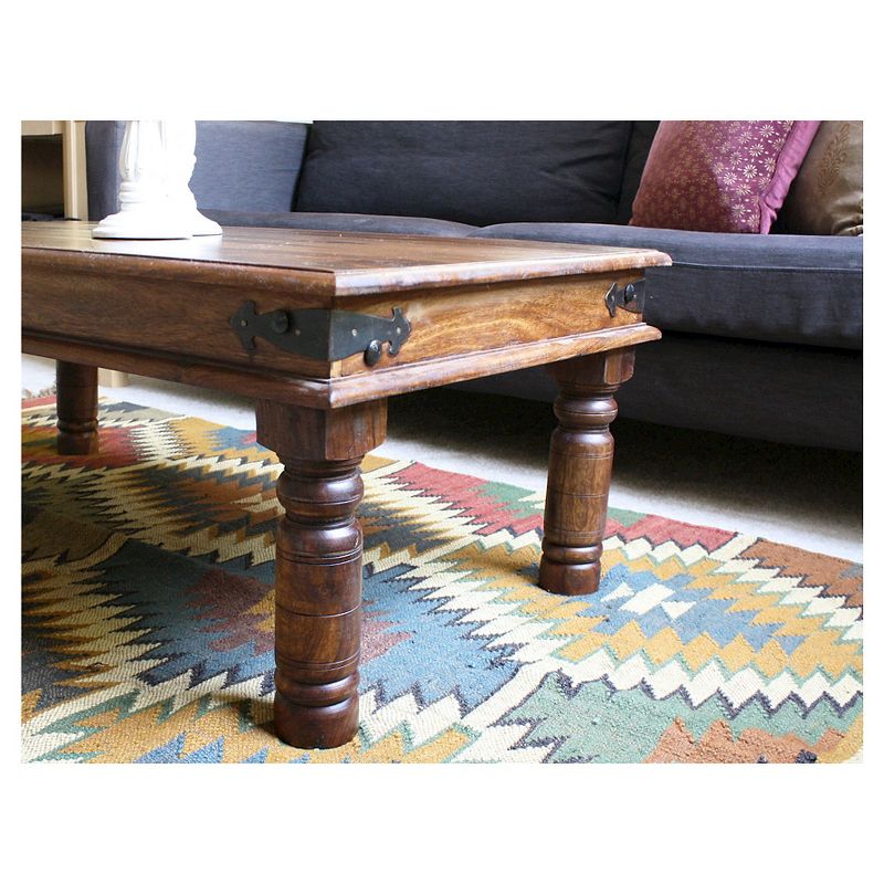 Handcrafted Thakat Rustic Coffee Table - (16H x 43W x 24D) - Natural - Timbergirl