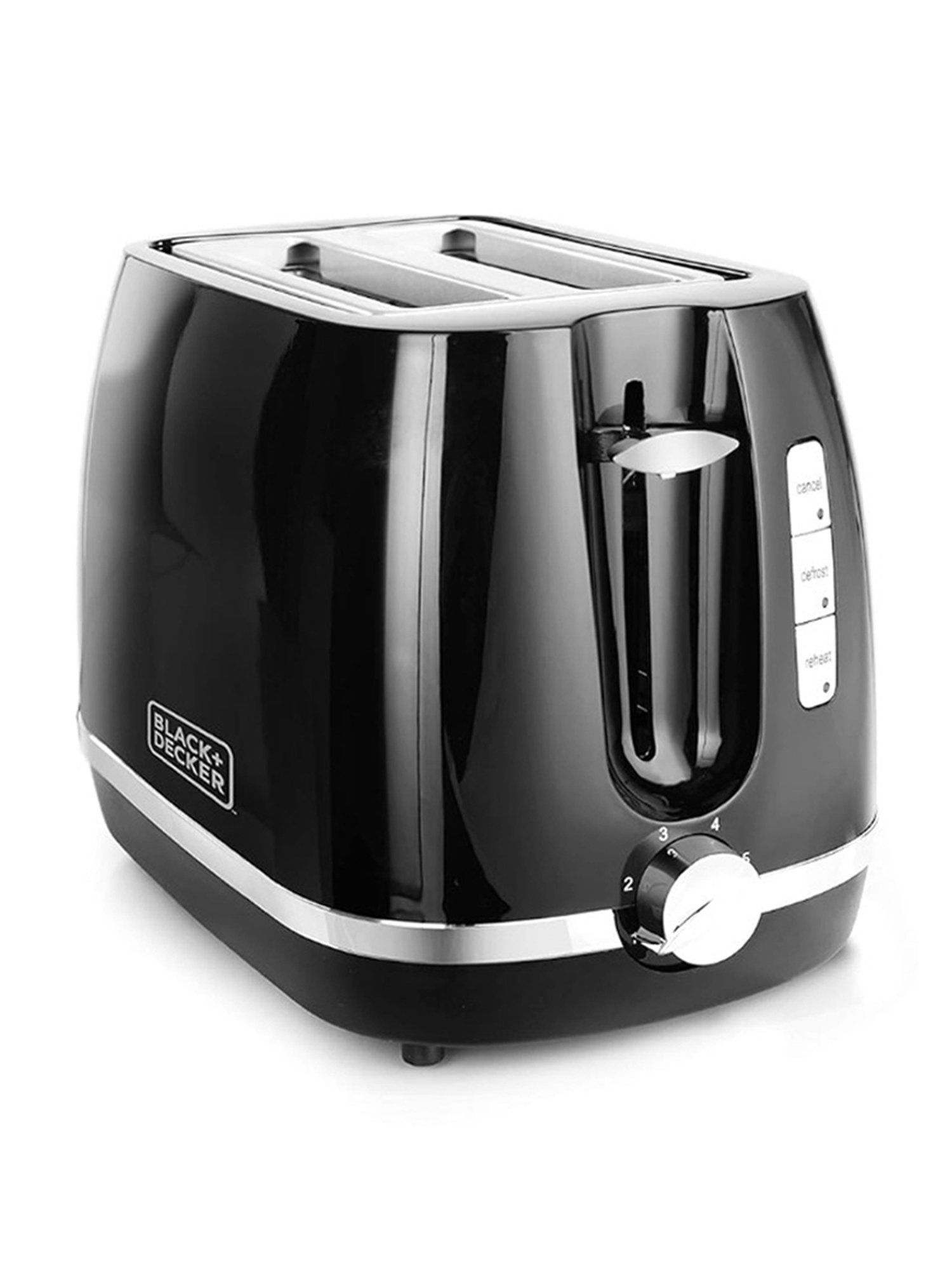 Black+Decker BXTO0202IN Toaster 870W with Bun Warmer & Browning Control (Black)