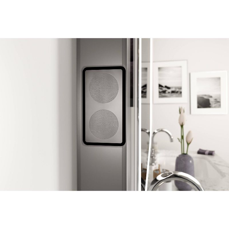 30"x36" Premium Lumen Single LED Wall Mirror with Bluetooth Speakers - Home NetWerks