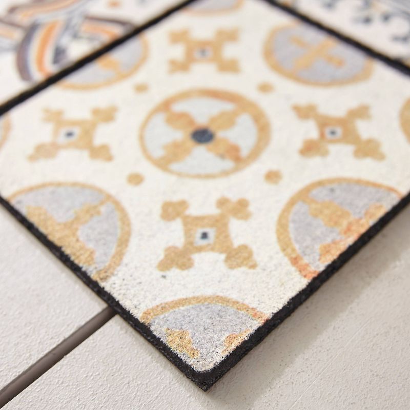 1' 11"x2' 11" Doorscapes Estate Mat Welcome Patina Tiles Gray - Mohawk