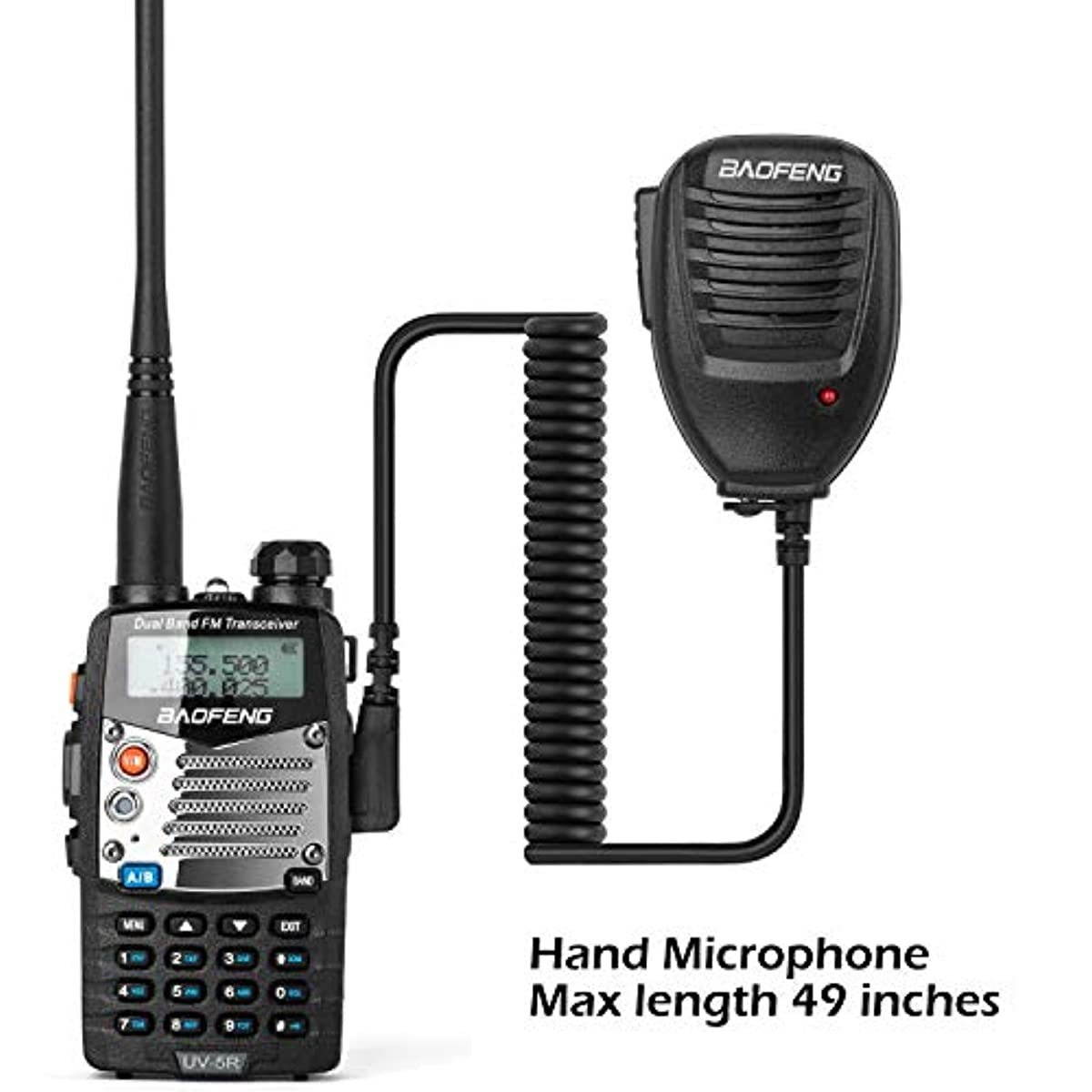 BaoFeng (UV-5R Pro) Ham Radio Handheld Walkie Talkies UHF VHF Dual Band 2-Way Radio Full Kit with an Extra 3800mAh Battery, Earpiece and Programming Cable (1 Pack)