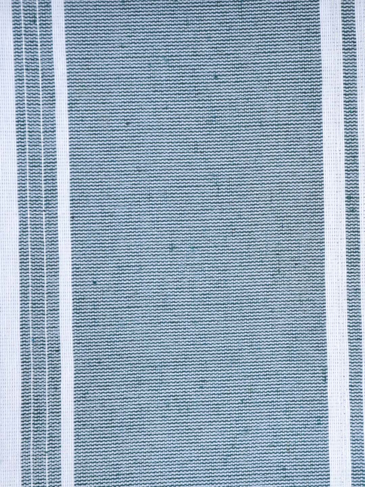 Swayam Cream & Blue Printed Faux Silk Door Curtains - Set of 2