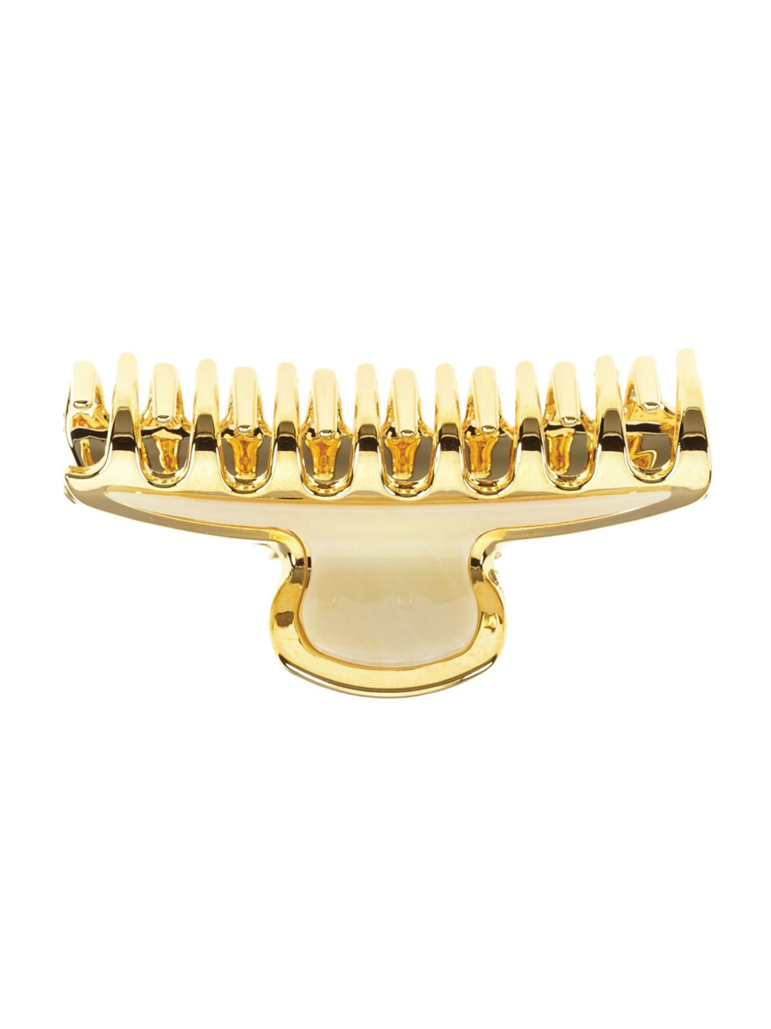 Janeke 1830 Professional Gold with Ivory Teeth Hair Clip